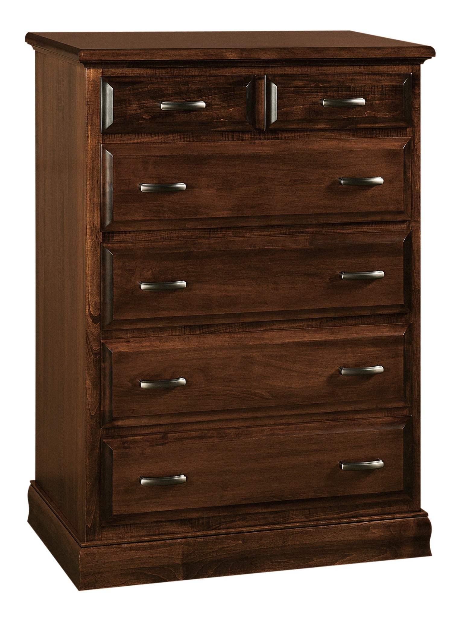 Adrianna chest of drawers shown in Brown Maple/Coffee