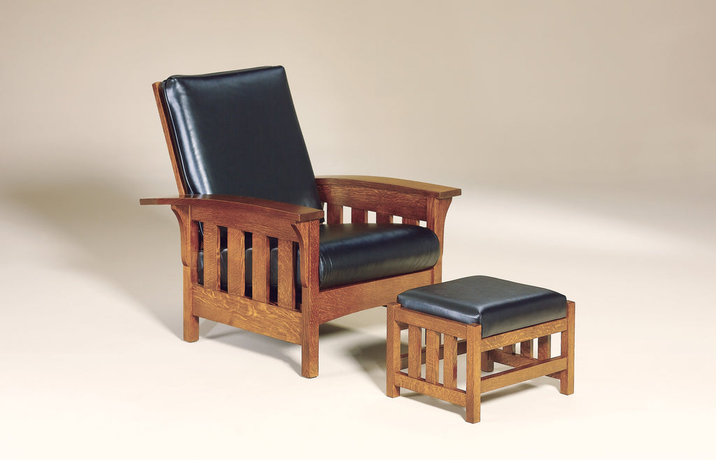 Bow Arm Morris Chair and Footstool