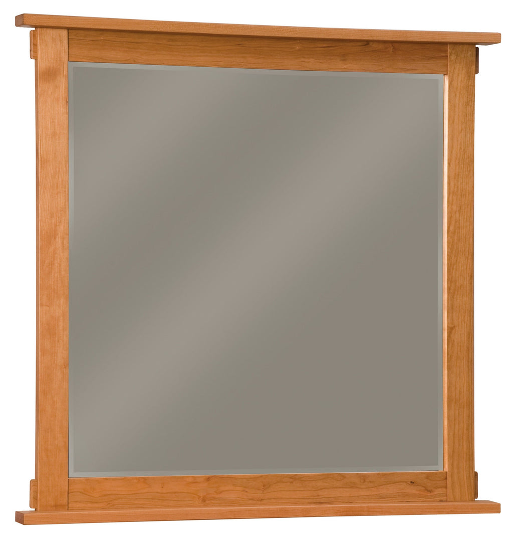 Bungalow mirror shown in Cherry/Fruitwood