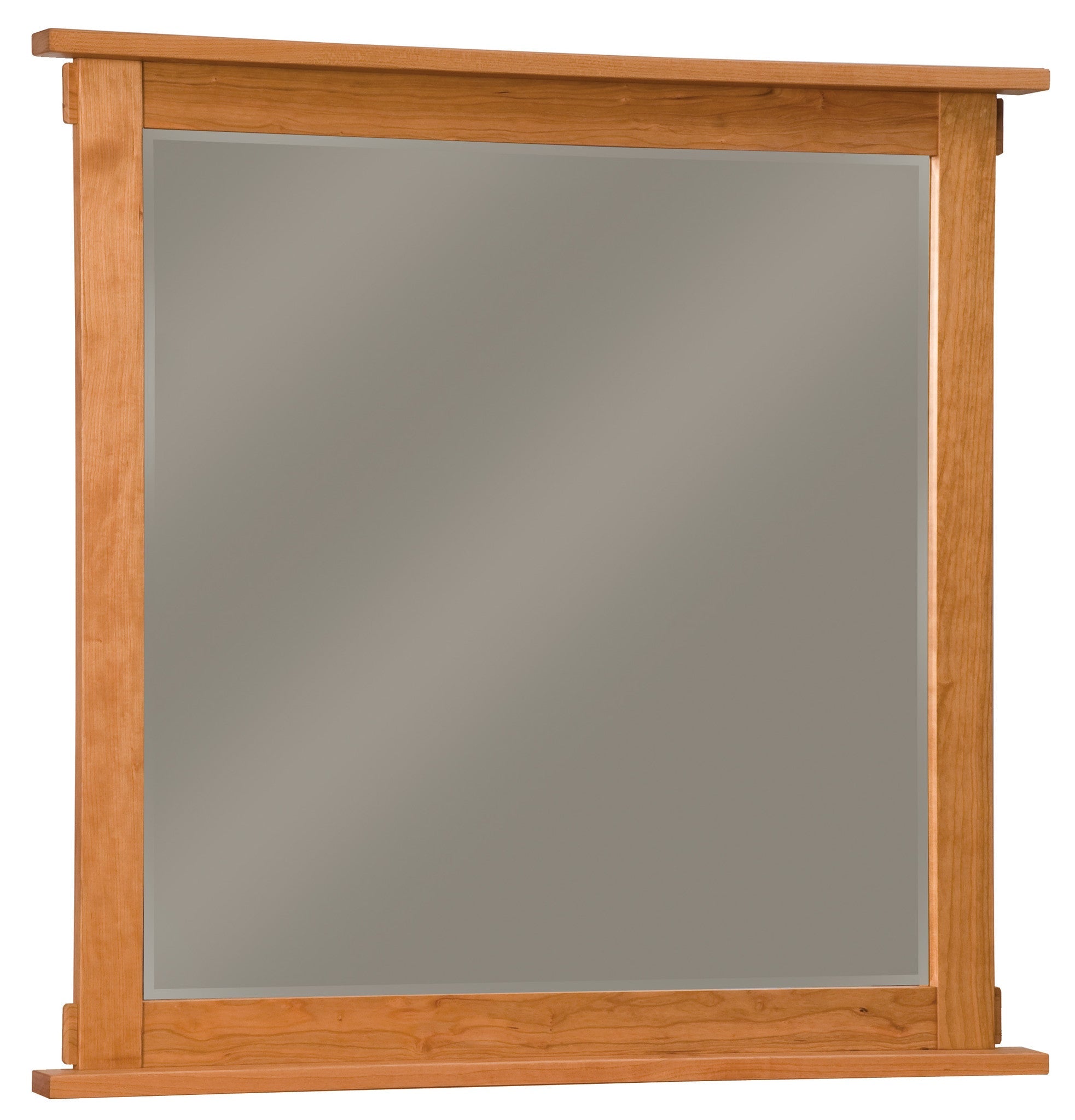 Bungalow mirror shown in Cherry/Fruitwood