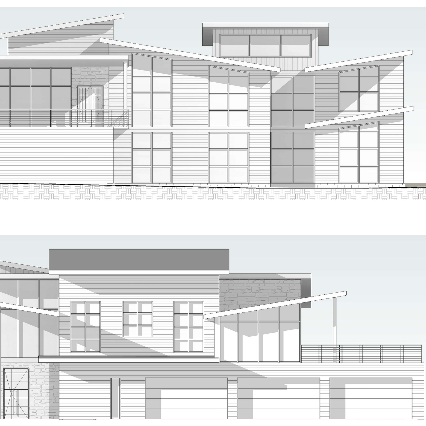 Elevation drawing of a new house design
