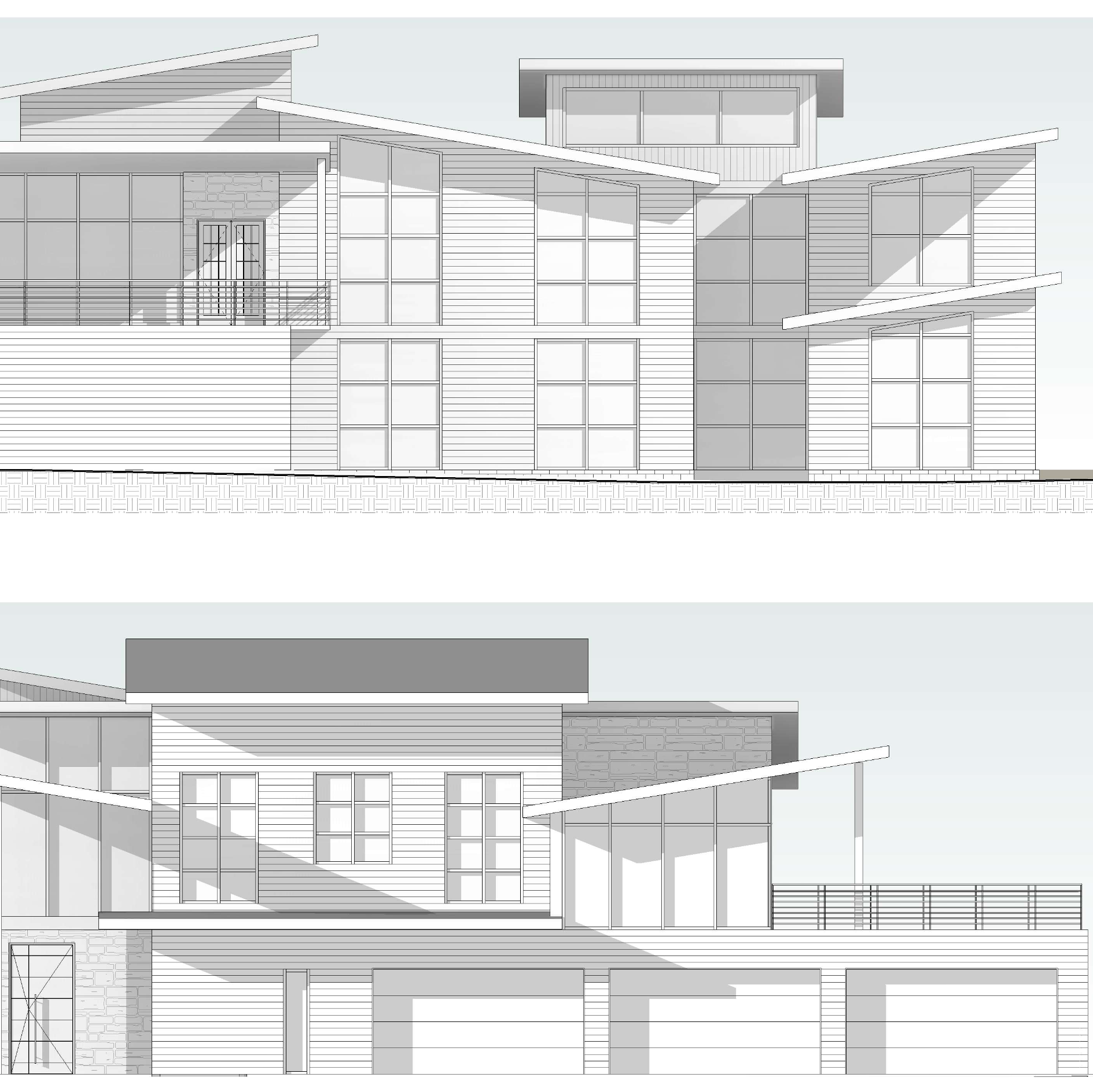 Elevation drawing of a new house design